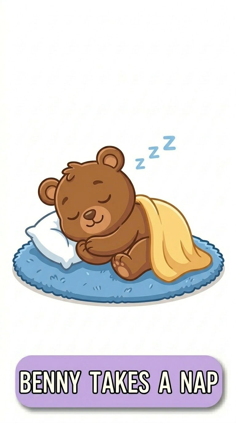 Benny Takes a Nap Daily Routine Flashcard