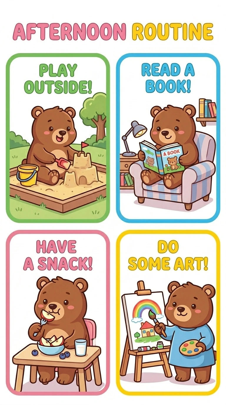 Benny's Afternoon Routine Chart for Kids | Printable Daily Schedule