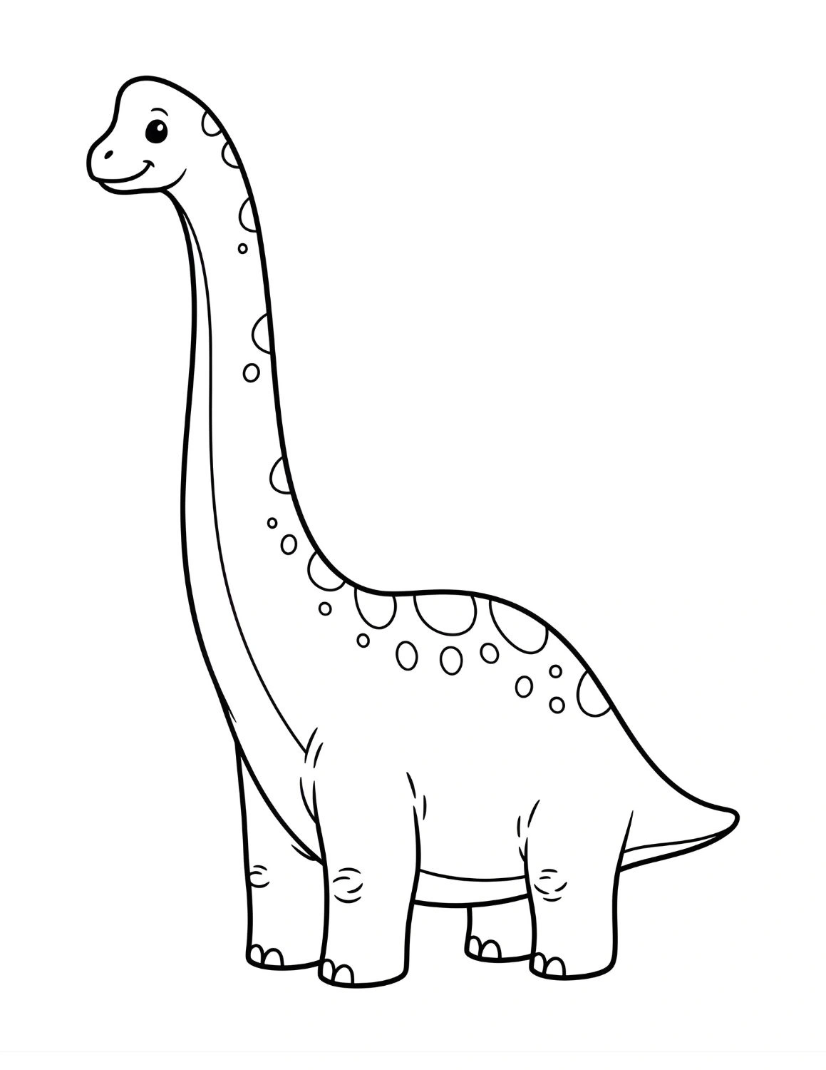Free Printable Brachiosaurus Coloring Page for Kids