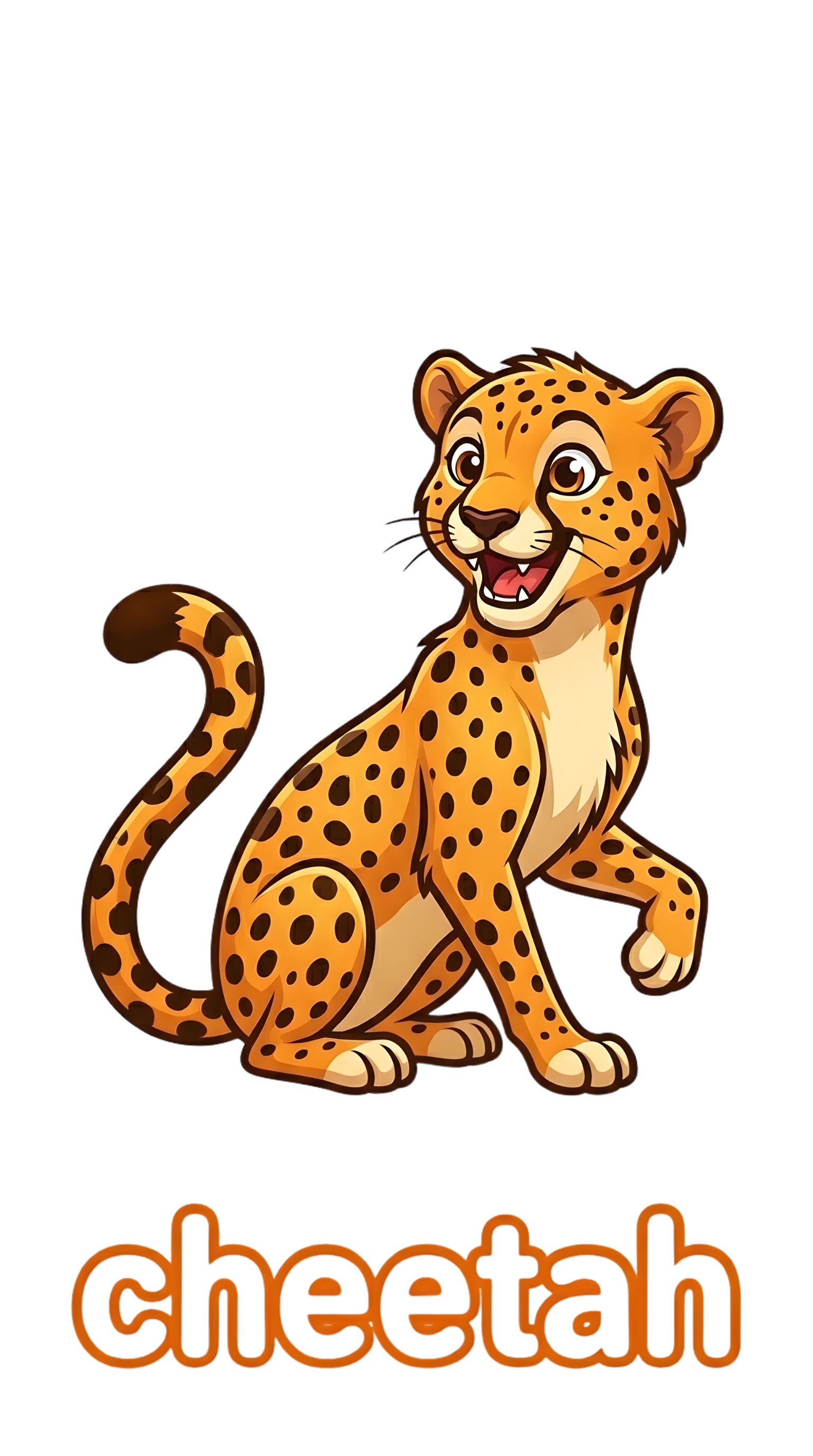 Free Printable Cheetah Flashcard for Kids | Fast Safari Animals Spelling