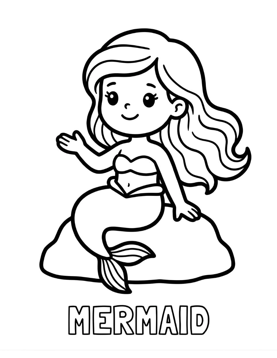 Free Printable Mermaid Coloring Page for Kids | Magical Ocean Adventures