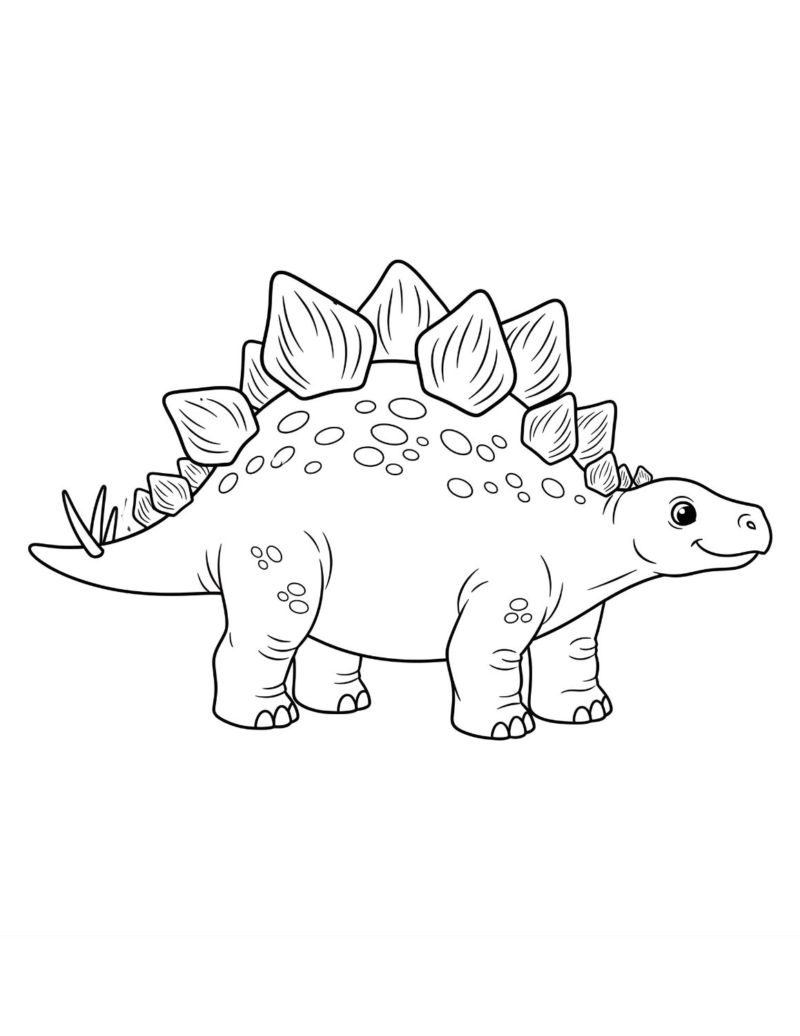 Free Printable Stegosaurus Coloring Page for Kids