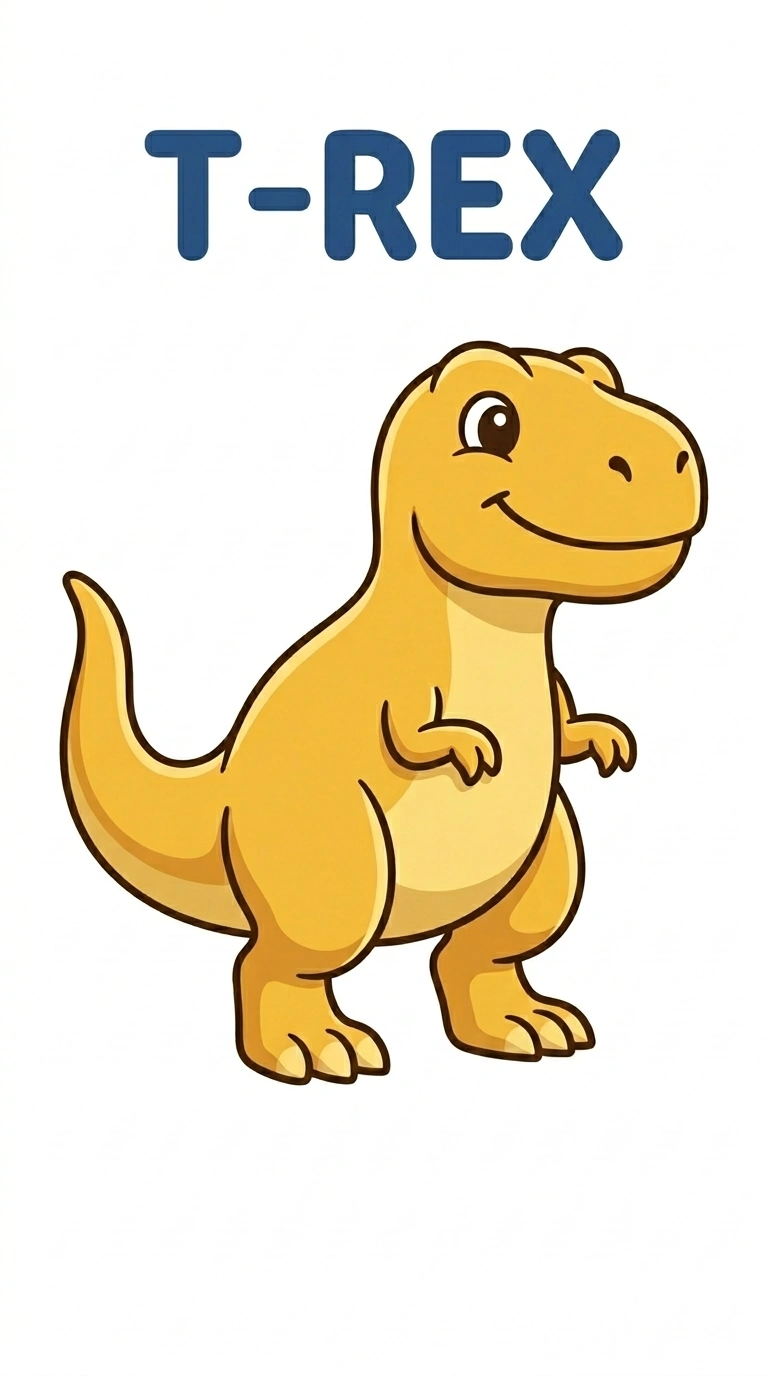 Little T-Rex — Free Dino Explorer Flashcard