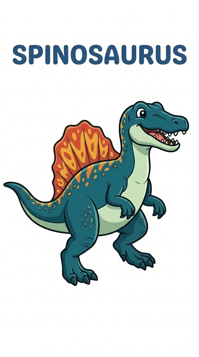 Mighty Spinosaurus Flashcard — Free Dino Learning Resource