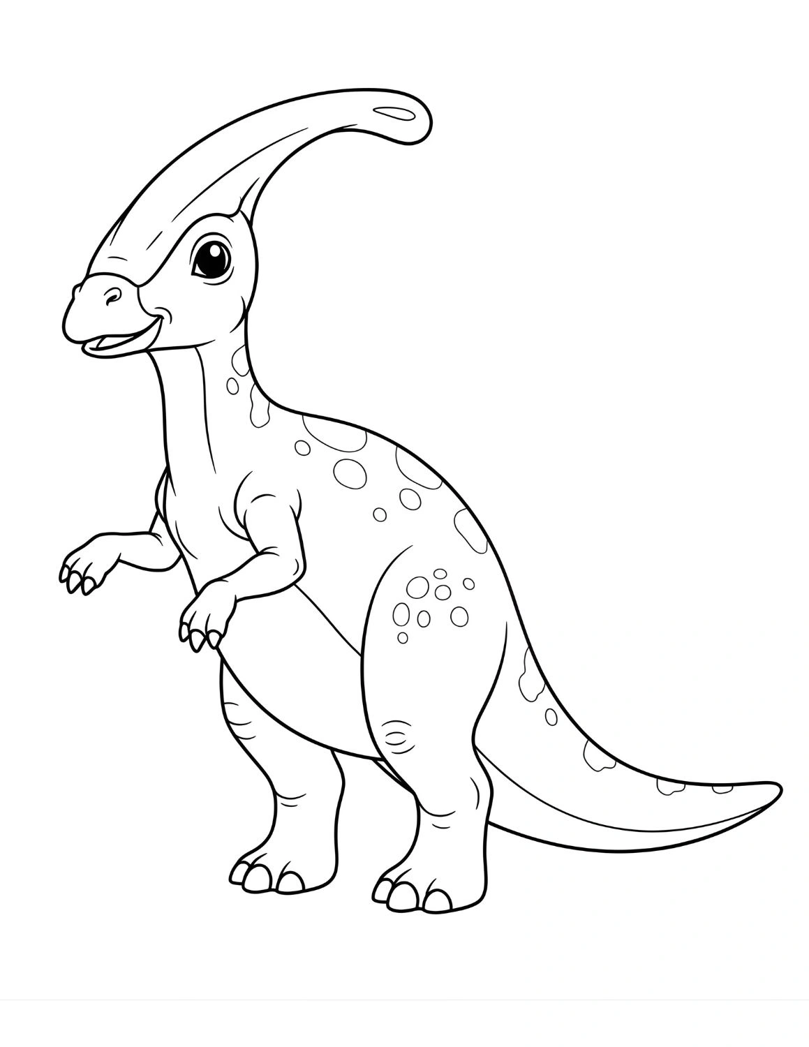 Parasaurolophus Crest Fun — Free Dino Coloring Activity