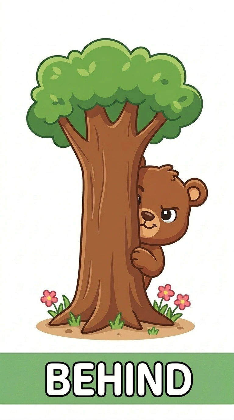 Where is Benny? Learning the Preposition BEHIND | Character Series