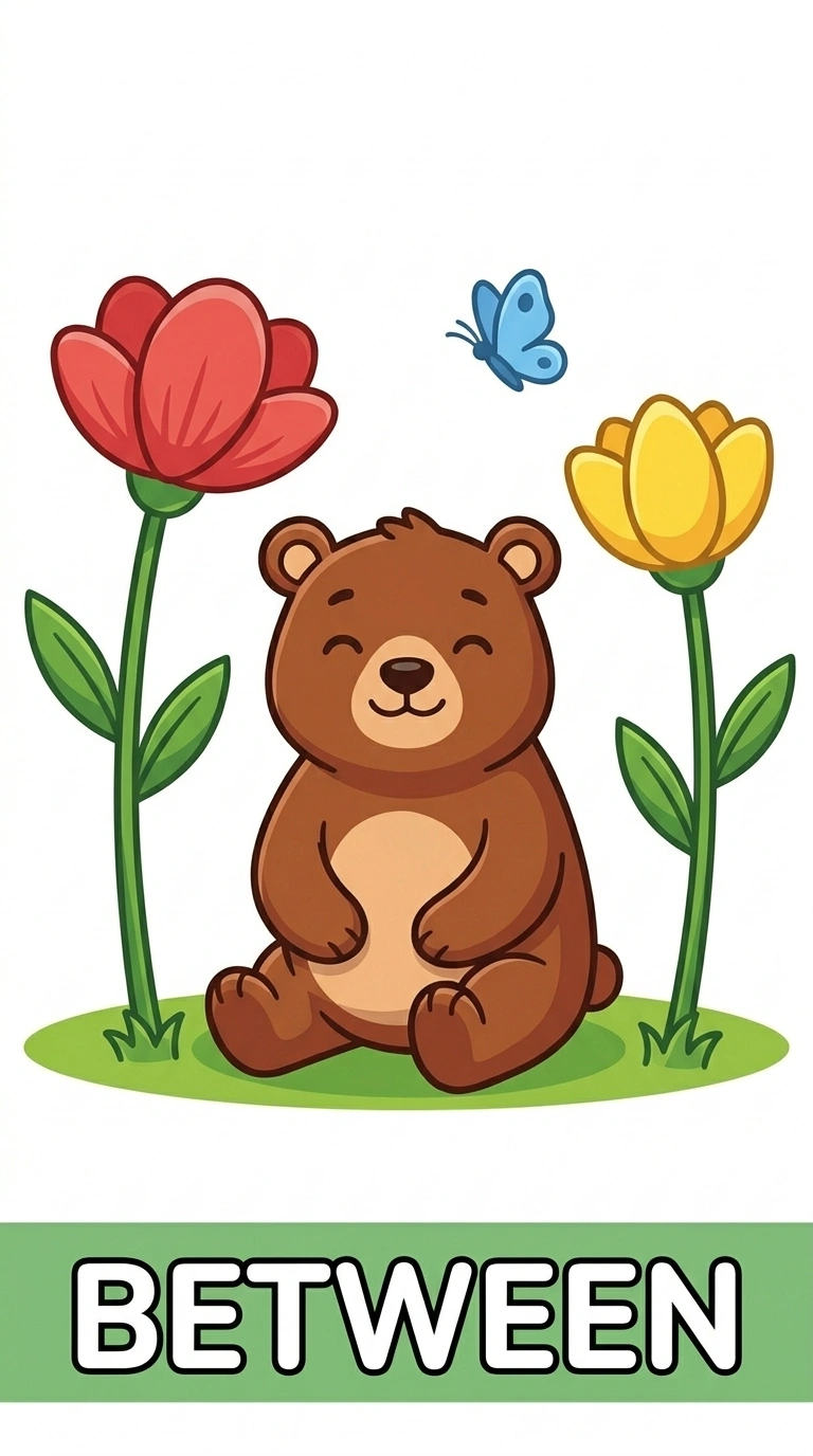 Where is Benny? Learning the Preposition BETWEEN