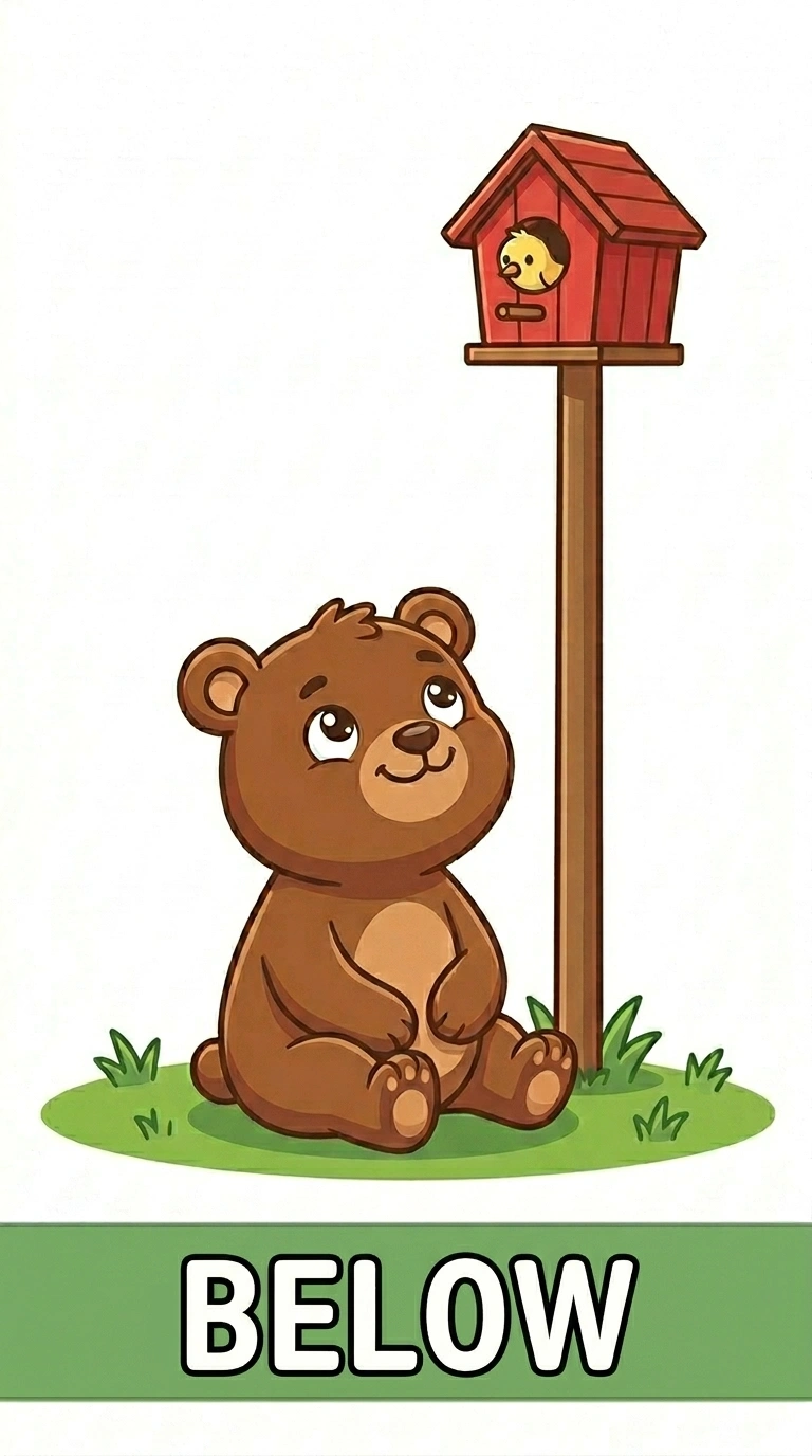 Where is Benny? Learning the word BELOW